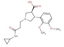 (3S*,4R*)-1-[3-(cyclopropylamino)-3-oxopropyl]-4-(2,3-dimethoxyphenyl)pyrrolidine-3-carboxylic acid