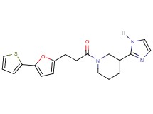 3-(1H-imidazol-2-yl)-1-{3-[5-(2-thienyl)-2-furyl]propanoyl}piperidine