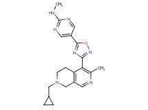 5-{3-[7-(cyclopropylmethyl)-3-methyl-5,6,7,8-tetrahydro-2,7-naphthyridin-4-yl]-1,2,4-oxadiazol-5-yl}-N-methylpyrimidin-2-amine