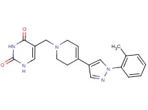 5-{[4-[1-(2-methylphenyl)-1H-pyrazol-4-yl]-3,6-dihydropyridin-1(2H)-yl]methyl}pyrimidine-2,4(1H,3H)-dione