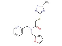 N-(2-furylmethyl)-2-[(3-methyl-1H-1,2,4-triazol-5-yl)thio]-N-(pyridin-2-ylmethyl)acetamide
