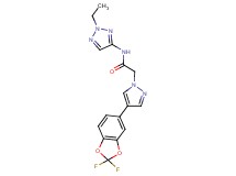 2-[4-(2,2-difluoro-1,3-benzodioxol-5-yl)-1H-pyrazol-1-yl]-N-(2-ethyl-2H-1,2,3-triazol-4-yl)acetamide