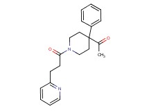 1-{4-phenyl-1-[3-(2-pyridinyl)propanoyl]-4-piperidinyl}ethanone