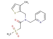 2-(methylsulfonyl)-N-[(3-methyl-2-thienyl)methyl]-N-(pyridin-2-ylmethyl)acetamide