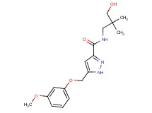 N-(3-hydroxy-2,2-dimethylpropyl)-5-[(3-methoxyphenoxy)methyl]-1H-pyrazole-3-carboxamide