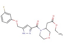 ethyl [4-({5-[(3-fluorophenoxy)methyl]-1H-pyrazol-3-yl}carbonyl)-3-morpholinyl]acetate