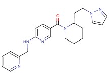 5-({2-[2-(1H-pyrazol-1-yl)ethyl]-1-piperidinyl}carbonyl)-N-(2-pyridinylmethyl)-2-pyridinamine