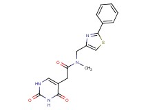 2-(2,4-dioxo-1,2,3,4-tetrahydro-5-pyrimidinyl)-N-methyl-N-[(2-phenyl-1,3-thiazol-4-yl)methyl]acetamide