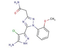 2-[5-(5-amino-4-chloro-1H-pyrazol-3-yl)-1-(2-methoxyphenyl)-1H-1,2,4-triazol-3-yl]acetamide