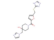 4-(1H-imidazol-1-ylmethyl)-1-{5-[(4H-1,2,4-triazol-3-ylthio)methyl]-2-furoyl}piperidin-4-ol