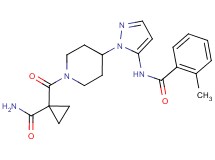 N-[1-(1-{[1-(aminocarbonyl)cyclopropyl]carbonyl}piperidin-4-yl)-1H-pyrazol-5-yl]-2-methylbenzamide