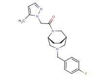 (1S*,5R*)-3-(4-fluorobenzyl)-6-[(5-methyl-1H-pyrazol-1-yl)acetyl]-3,6-diazabicyclo[3.2.2]nonane