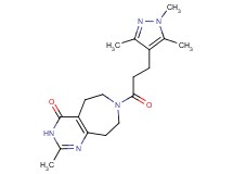 2-methyl-7-[3-(1,3,5-trimethyl-1H-pyrazol-4-yl)propanoyl]-3,5,6,7,8,9-hexahydro-4H-pyrimido[4,5-d]azepin-4-one
