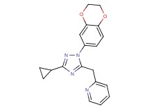 2-{[3-cyclopropyl-1-(2,3-dihydro-1,4-benzodioxin-6-yl)-1H-1,2,4-triazol-5-yl]methyl}pyridine