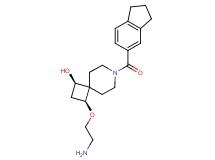 rel-(1R,3S)-3-(2-aminoethoxy)-7-(2,3-dihydro-1H-inden-5-ylcarbonyl)-7-azaspiro[3.5]nonan-1-ol hydrochloride
