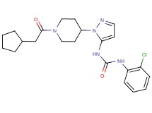 N-(2-chlorophenyl)-N'-{1-[1-(cyclopentylacetyl)-4-piperidinyl]-1H-pyrazol-5-yl}urea