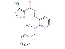 N-({2-[benzyl(methyl)amino]-3-pyridinyl}methyl)-4-methyl-1,2,3-thiadiazole-5-carboxamide