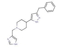 4-(3-benzyl-1H-pyrazol-5-yl)-1-(1H-imidazol-4-ylmethyl)piperidine