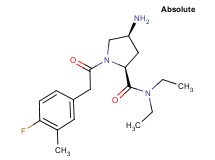 (4S)-4-amino-N,N-diethyl-1-[(4-fluoro-3-methylphenyl)acetyl]-L-prolinamide