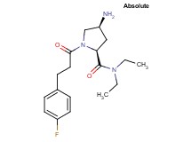 (4S)-4-amino-N,N-diethyl-1-[3-(4-fluorophenyl)propanoyl]-L-prolinamide trifluoroacetate