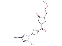 4-{[3-(3,5-dimethyl-1H-pyrazol-1-yl)azetidin-1-yl]carbonyl}-1-(2-methoxyethyl)pyrrolidin-2-one