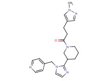 4-[(2-{1-[3-(1-methyl-1H-pyrazol-4-yl)propanoyl]piperidin-3-yl}-1H-imidazol-1-yl)methyl]pyridine