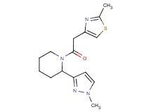 2-(1-methyl-1H-pyrazol-3-yl)-1-[(2-methyl-1,3-thiazol-4-yl)acetyl]piperidine