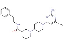 1'-(2-amino-6-methylpyrimidin-4-yl)-N-(2-phenylethyl)-1,4'-bipiperidine-3-carboxamide
