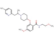 4-methoxy-N-(2-methoxyethyl)-2-({1-[1-methyl-2-(5-methyl-2-pyridinyl)ethyl]-4-piperidinyl}oxy)benzamide