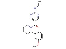 N-ethyl-5-{[2-(3-methoxyphenyl)-1-piperidinyl]carbonyl}-2-pyrimidinamine