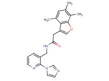 N-{[2-(1H-imidazol-1-yl)pyridin-3-yl]methyl}-2-(4,6,7-trimethyl-1-benzofuran-3-yl)acetamide