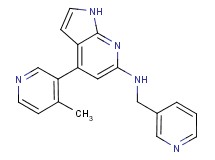 4-(4-methylpyridin-3-yl)-N-(pyridin-3-ylmethyl)-1H-pyrrolo[2,3-b]pyridin-6-amine