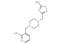 3-({4-[(5-methyl-1,2,4-oxadiazol-3-yl)methyl]piperazin-1-yl}methyl)pyridin-2-amine