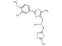 1-[2-(4-methoxy-3-methylphenyl)-5-methyl-1,3-oxazol-4-yl]-N-methyl-N-[(5-methyl-1,3,4-oxadiazol-2-yl)methyl]methanamine
