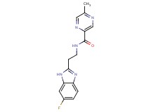 N-[2-(6-fluoro-1H-benzimidazol-2-yl)ethyl]-5-methyl-2-pyrazinecarboxamide trifluoroacetate