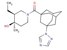 (3S*,4R*)-3-ethyl-4-methyl-1-{[3-(1H-1,2,4-triazol-1-yl)-1-adamantyl]carbonyl}piperidin-4-ol