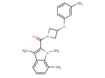 1,3,7-trimethyl-2-{[3-(3-methylphenoxy)-1-azetidinyl]carbonyl}-1H-indole