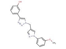 3-(1-{[1-(3-methoxyphenyl)-1H-pyrazol-4-yl]methyl}-1H-1,2,3-triazol-4-yl)phenol