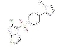 6-chloro-5-{[4-(1-methyl-1H-imidazol-2-yl)-1-piperidinyl]sulfonyl}imidazo[2,1-b][1,3]thiazole