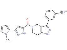 3-(5-{[3-(1-methyl-1H-pyrrol-2-yl)-1H-pyrazol-5-yl]carbonyl}-4,5,6,7-tetrahydro-1H-pyrazolo[4,3-c]pyridin-3-yl)benzonitrile