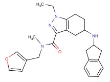 5-(2,3-dihydro-1H-inden-2-ylamino)-1-ethyl-N-(3-furylmethyl)-N-methyl-4,5,6,7-tetrahydro-1H-indazole-3-carboxamide