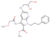 methyl 5-[(2,3-dihydroxypropyl)amino]-3-[(methoxyacetyl)amino]-1-(3-phenylpropyl)-1H-pyrrolo[2,3-b]pyridine-2-carboxylate