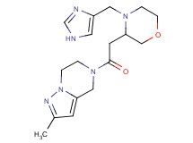 5-{[4-(1H-imidazol-4-ylmethyl)-3-morpholinyl]acetyl}-2-methyl-4,5,6,7-tetrahydropyrazolo[1,5-a]pyrazine