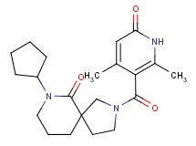 7-cyclopentyl-2-[(2,4-dimethyl-6-oxo-1,6-dihydropyridin-3-yl)carbonyl]-2,7-diazaspiro[4.5]decan-6-one