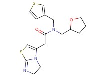 2-(5,6-dihydroimidazo[2,1-b][1,3]thiazol-3-yl)-N-(tetrahydrofuran-2-ylmethyl)-N-(3-thienylmethyl)acetamide