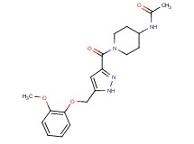 N-[1-({5-[(2-methoxyphenoxy)methyl]-1H-pyrazol-3-yl}carbonyl)piperidin-4-yl]acetamide