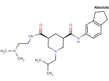(3R,5S)-N-(2,3-dihydro-1H-inden-5-yl)-N'-[2-(dimethylamino)ethyl]-1-isobutyl-3,5-piperidinedicarboxamide
