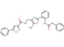 N-[(5-methyl-2-{2-[(phenylacetyl)amino]phenyl}-1,3-oxazol-4-yl)methyl]-5-phenyl-3-isoxazolecarboxamide