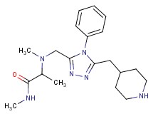 N-methyl-2-(methyl{[4-phenyl-5-(piperidin-4-ylmethyl)-4H-1,2,4-triazol-3-yl]methyl}amino)propanamide