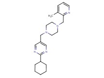 2-cyclohexyl-5-({4-[(3-methyl-2-pyridinyl)methyl]-1-piperazinyl}methyl)pyrimidine